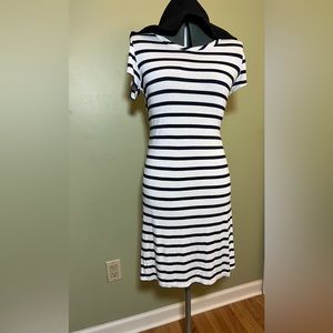 Olivia Rae Casual Dress- Mini: Navy Stripes